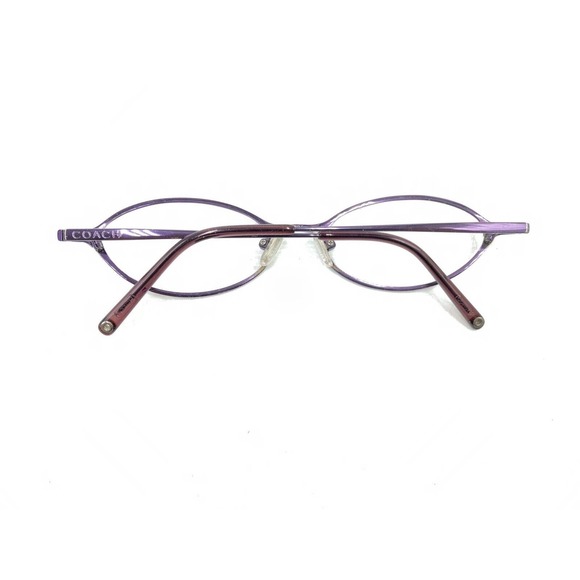 Coach Aimee 402 Titanium Purple Oval Eyeglasses Frames 51-17 135 Designer Women - Picture 11 of 12